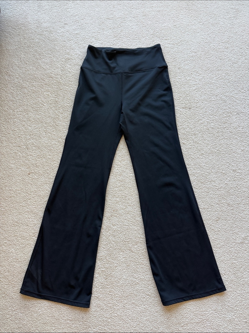 Black flare bottom leggings